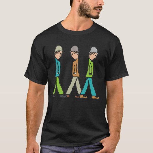 Mannen met een lage matchstick t-shirt (Voorkant)