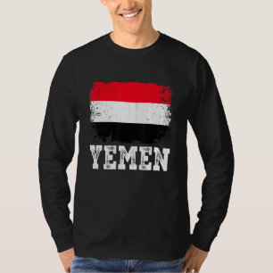 Mannen met een vernederende Jemen vlag Vrouwen Kin T-shirt