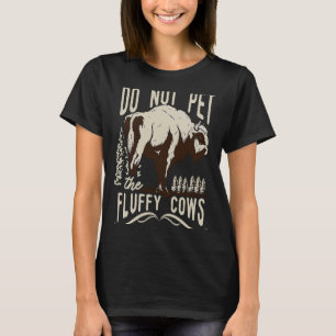 Mannen met fluffy Koeien Vrouwen Vintage Bison T-shirt