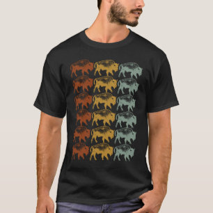 Mannen met fluffy Koeien Vrouwen Vintage Bison T-shirt