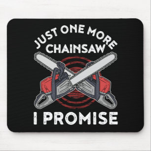 Mannen met houtwaren Lumberjack Arborist Chainzaag Muismat