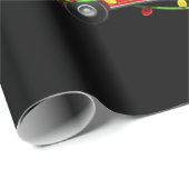 Mannen met kerstbomen voor brandweerlieden cadeaupapier (Rol Hoek)