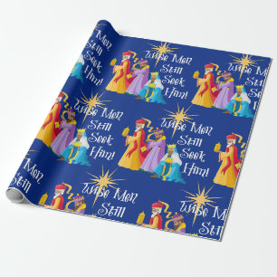 Mannen met kerstmis Religie Cadeaupapier