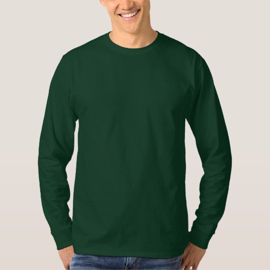 Mannen met lange basishoes T-Shirt DEEP-BOEST GROE (Voorkant)
