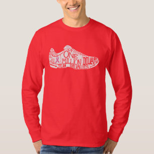 Mannen met lange beschermstrop (donker) t-shirt