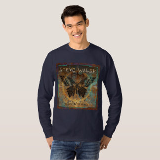 Mannen met lange mouwen voor zwarte vlinder t-shirt