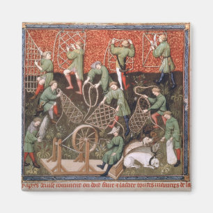 Mannen met netten magneet