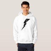 Mannen met zwarte Flash-bliksembolt Hoodie (Voorkant volledig)