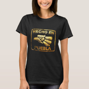 Mannen Mexicaanse Hecho En Puebla Mexico Eagle Emb T-shirt