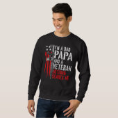 Mannen mier pap papa en veteraan grote opa Hero Trui (Voorkant volledig)