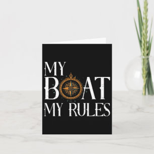 Mannen Mijn Boot Mijn Regels Scheepswiel Kapitein Kaart