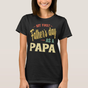 Mannen mijn eerste vaderdag als een papa 2023 nieu t-shirt