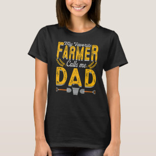 Mannen mijn favoriete boer noemt me pap boerenpapa t-shirt