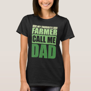 Mannen mijn favoriete boer noemt me pap Vaderdag T-shirt