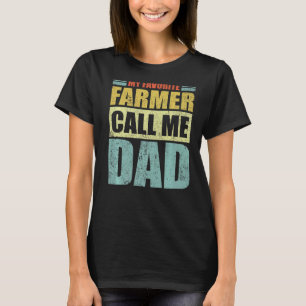 Mannen mijn favoriete boer noemt me pap Vaderdag T-shirt