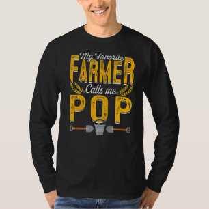 Mannen mijn favoriete boer noemt me Pop boerenpapa T-shirt