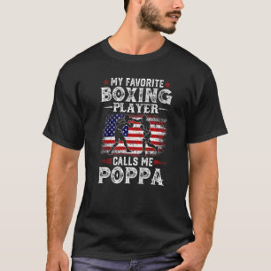 Mannen Mijn favoriete boksspeler roept me Poppa VS T-shirt