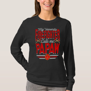 Mannen mijn favoriete brandweerman noemt me Papaw T-shirt