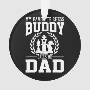 Mannen mijn favoriete Chess Buddy noemt me pap Gif Ornament