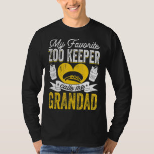 Mannen Mijn favoriete dierentuin Keeper noemt me g T-shirt