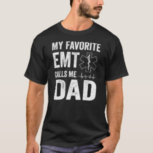 Mannen mijn favoriete EMT noemt me pap vaderdag T-shirt