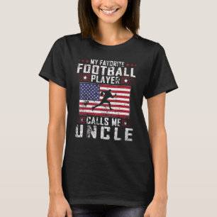 Mannen Mijn favoriete Football speler noemt me oom T-shirt
