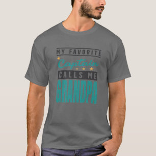 Mannen mijn favoriete kapitein noemt me opa, kapit t-shirt