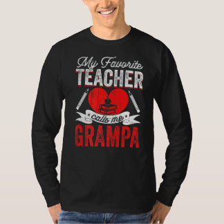 Mannen mijn favoriete leraar noemt me Grampa-onder T-shirt