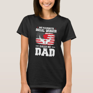 Mannen mijn favoriete maatschappelijk werker noemt t-shirt