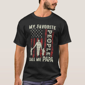 Mannen Mijn favoriete mensen noemen me Papa Flag G T-shirt