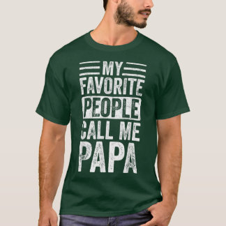 Mannen Mijn favoriete mensen noemen me Papavintage T-shirt