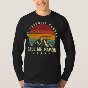Mannen Mijn favoriete mensen noemen me Papou Cool T-shirt