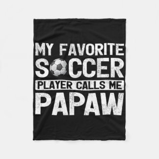 Mannen Mijn favoriete voetballer roept me Papaw Fa Fleece Deken