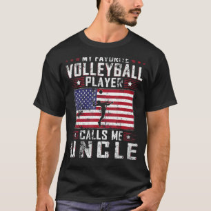 Mannen mijn favoriete Volleybalspeler roept me oom T-shirt