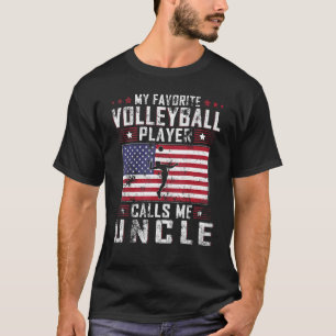 Mannen mijn favoriete Volleybalspeler roept me oom T-shirt