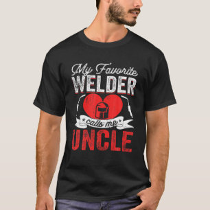 Mannen Mijn favoriete Welder noemt me oom Welding T-shirt