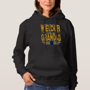 Mannen Mijn favoriete Welder noemt mij grootbloemi Hoodie
