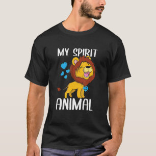 Mannen mijn geest dierlijk leeuw waar ik dol op be t-shirt