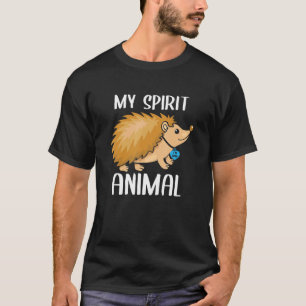 Mannen mijn geest dierlijke egel Ik hou van pap ha T-shirt