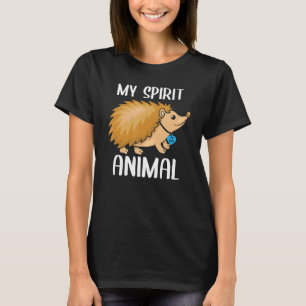 Mannen mijn geest dierlijke egel Ik hou van pap ha T-shirt