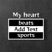 Mannen mijn hart klopt sport t-shirt