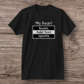 Mannen mijn hart klopt sport t-shirt