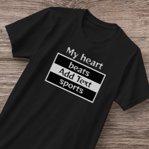 Mannen mijn hart klopt sport t-shirt