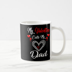 Mannen Mijn Valentijn Noemt Me Papa T-shirt Valent Koffiemok