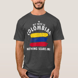 Mannen mijn vrouw is Colombiaanse grappige echtgen T-shirt