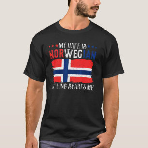 Mannen mijn vrouw is Noors niets wat me Husba kan T-shirt