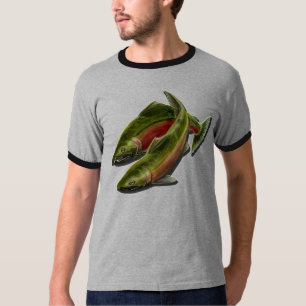 Mannen milieu T-shirt Custom Text Fish Shirt