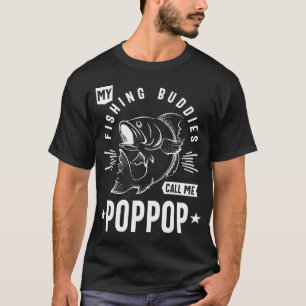 Mannen M'n Visvrienden Noemen Mij PopPop Cadeaus T-shirt