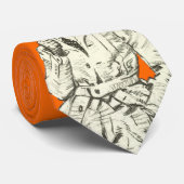  Mannen Mode Oranje pijpleiding Rookkleding Stropdas (Opgerold)