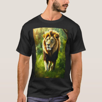 Mannen Modern Lion Face T-shirts: Trendy & stijlvo T-shirt